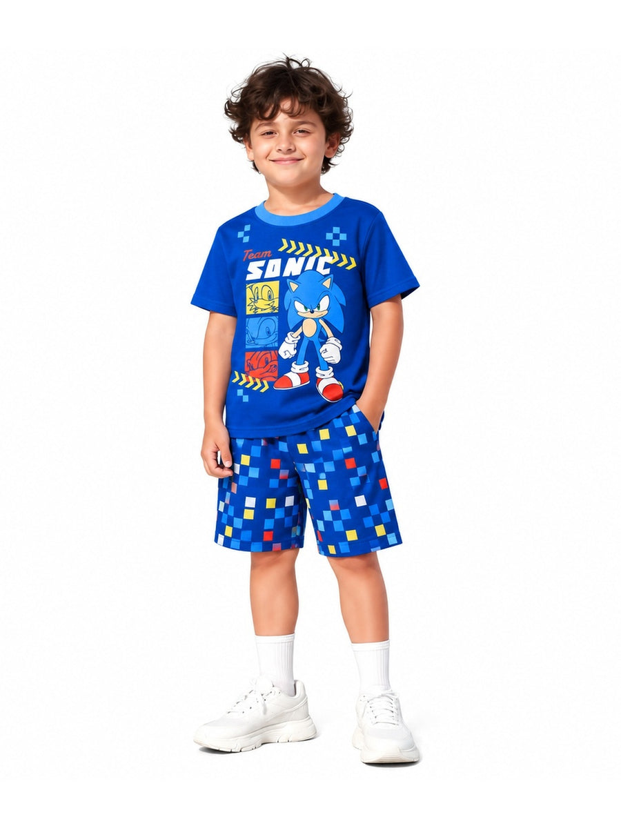 Kids Sonic T-Shirt & Shorts Set – Blue